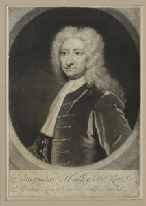 Edmund Halley, c.1705 (gravura) de George White