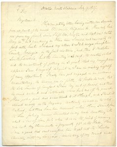 Carta incompleta [de G.W. Featherstonhaugh], Decatur, NC, ao Coronel Abert [John James Abert], 19 de julho de 1837 de George William Featherstonhaugh