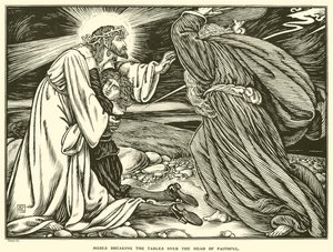 Moses Breaking the Tables over the Head of Faithful (gravura)