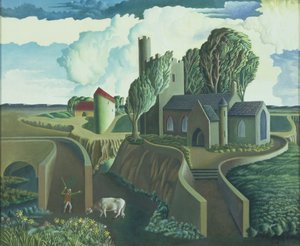 Uma igreja da colina, década de 1930 de George Wright