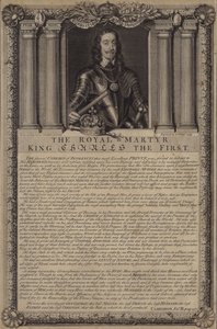 O rei real mártir Charles I de George after Vertue