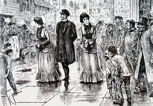Uma inspeção das ordens inferiores. Por George du Maurier (1834-1896) um cartunista franco-britânico e autor de George du Maurier