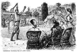 Técnicos bárbaros do tênis de gramado, 1882 1891 de George du Maurier