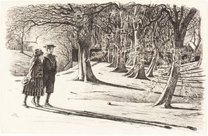 Duas crianças na neve de George du Maurier