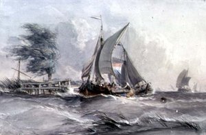Um dia ventoso: barcos em um vendaval