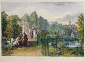 O Aviário no Jardim Zoológico, Regents Park, gravado e pub. pelo artista, impresso por Charles Hullmandel (1789-1850), 1836