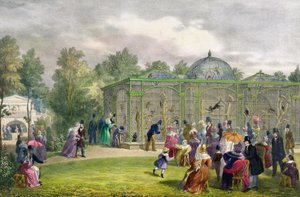 A Casa dos Macacos no Jardim Zoológico, Regent&39;s Park, gravada e pub. pelo artista, impresso por Charles Hullmandel (1789-1850), 1835