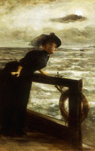 Senhora de preto à beira-mar, de George van den Bos