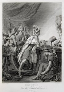 LOUIS IX, São Luís, de França (gravura) de Georges (after) Rouget