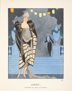 Adeus, de uma coleção de placas de moda de Georges Barbier