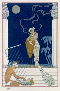 Egipto, de "A Arte do Perfume", pub. 1912 (pochoir print) de Georges Barbier