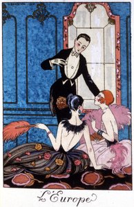 Europa, início do século XX (ilustração) de Georges Barbier