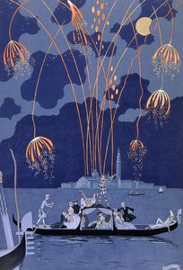 Fogos de artifício em Veneza, ilustração para 