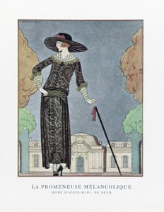 O Caminhante Melancólico, pub. 1922 (impressão a estêncil) de Georges Barbier