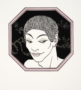 Le Tombeau des Naiades, ilustração de Les Chansons de Bilitis, de Pierre Louys, pub. 1922 (impressão a estêncil) de Georges Barbier