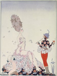 Mãe Natureza (caneta, tinta e aguarela sobre papel) de Georges Barbier