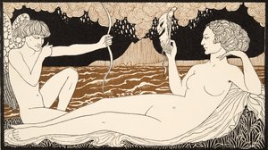 Personages de Comedie, detalhe da capa, pub. 1922 (impressão pochoir) de Georges Barbier