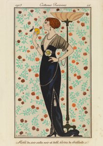 Prato 46 de "Costumes Parisiens" (trajes parisienses) de Georges Barbier