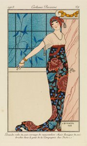 Prato de "Costumes Parisiens". de Georges Barbier