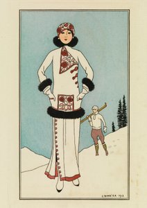 Pour St. Moritz, Prato de "Costumes Parisiens de Georges Barbier