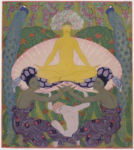 O Nascimento de Vênus (tinta e W/c no papel) (ver 133204) de Georges Barbier