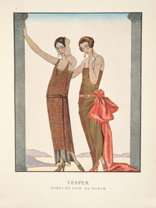 Vesper, de uma Colecção de Placas de Moda de Georges Barbier