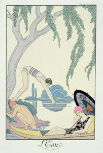 Água, de "Falbalas & Fanfreluches, Almanach des Modes Présentes, Passées et Futures". de Georges Barbier