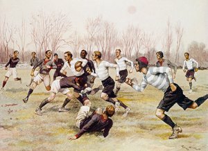 Foot Ball (Rugby), jogo do campeonato no Parc de Saint Cloud, calendário desportivo, Fevereiro