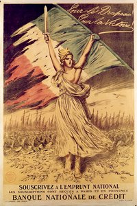 Cartaz francês da Primeira Guerra Mundial, incentivando a compra de títulos de guerra, 1917