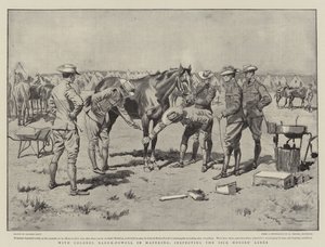 Com o coronel Baden-Powell em Mafeking, inspecionando as linhas dos cavalos doentes