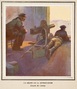 O Poder da Metralhadora, de Histoire des Soviets, pub. 1922 (litografia a cores)