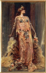 Sarah Bernhardt (1844-1923) no papel de Cleópatra