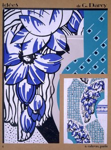 Design de papel de parede, de Idees, publicado por A. Calavas, Paris, c.1925 de Georges Darcy