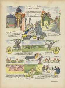 Impressões de um turista na Normandia. Ilustração para Le Rire