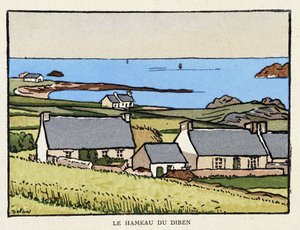 A aldeia de Diben - em "Sur les chemins de France" por Georges Delaw (1871-1938)