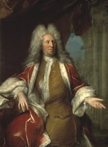 Nicodeme Tessin, o Jovem, arquiteto sueco - Conde Nicodemus Tessin, o Jovem (1654-1728), de Desmarees, George (1697-1776). óleo sobre tela