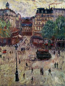 Uma praça em Paris, 1907 de Georges Dufrenoy