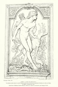 Actaeon, herói da mitologia grega, camafeu do escultor francês Emile Soldi de Georges Ernest Profit