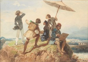 Pintores ao ar livre. de Georges Eugène Huot