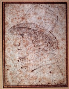 Retrato de Jacques Hebert (1757-1794) jornalista e político revolucionário, fundador do jornal "o pai Duchesne". Desenho de Gabriel
