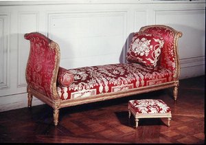 Sofá pertencente a Luís XVI (1754-93) 1774-91 (madeira e seda)