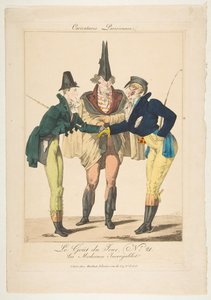 Le Goût du Jour, n ° 21: Les Modernes Incroyables, de Caricatures Parisiennes, ca. 1815