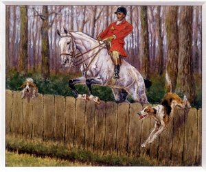 Caça - desenho de Georges La Roque, cerca de de Georges La Roque