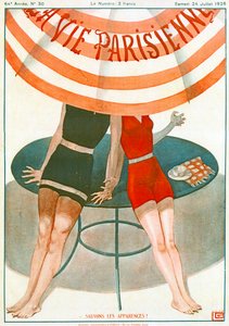 Os amantes de mãos dadas, Ilustração de "La Vie Parisienne"