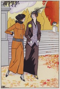 A moda feminina dos anos 20 pela estilista Augusta Bernard (cor litho)