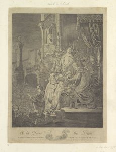 Christus voor Pilatus: grote plaat Para a Glória de Deus (título no objeto) Coleção de oitenta e cinco gravuras originais (título da série) de Georges Malbeste