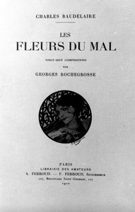 Frontispício de "As Flores do Mal" de Charles Baudelaire (1821-1867) ilustrado por Georges Antoine Rochegrosse (1859-1938) 1910 de Georges Marie Rochegrosse