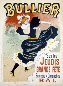 Cartaz "Bullier" para o baile - pub do final do século XIX de Georges Meunier