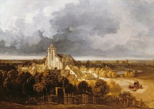 Vista de Meaux (óleo sobre tela) de Georges Michel