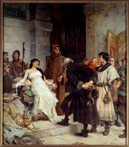 Um Estigma na Idade Média Pintura de Georges Moreau de Tours (1848-1901) 1885 Sol. 2,6x3 m Musee des Beaux Arts Nantes
